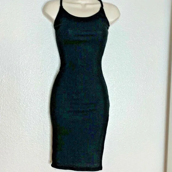 Necessary Clothing | Dresses | Necessary Clothing Womens Sz Xs Black Form Fitted  Stretch Dress Spaghetti Strap | Poshmark